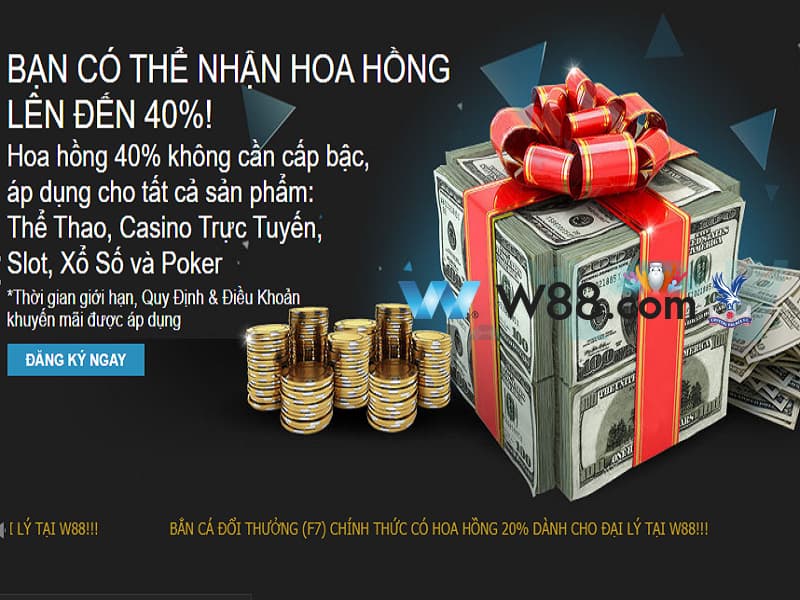 Hoa hồng làm đại lý W88